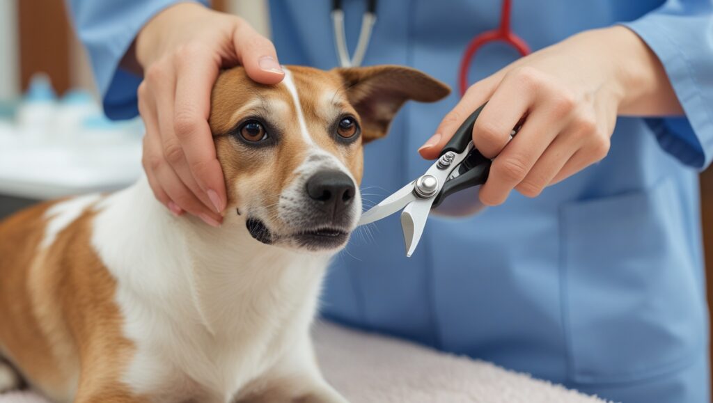 how to cut black dog nails