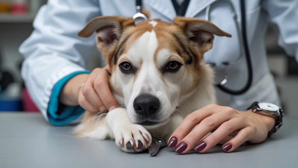 how to cut black dog nails
