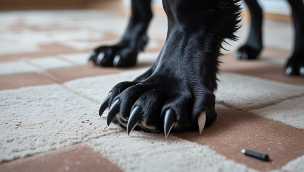 how to cut black dog nails