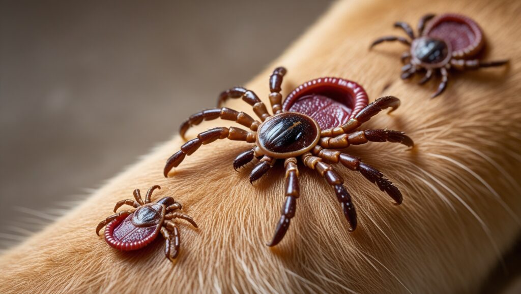 embedded fully ticks on dogs